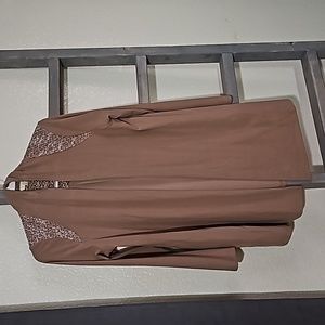 Camel Color Long Cardigan